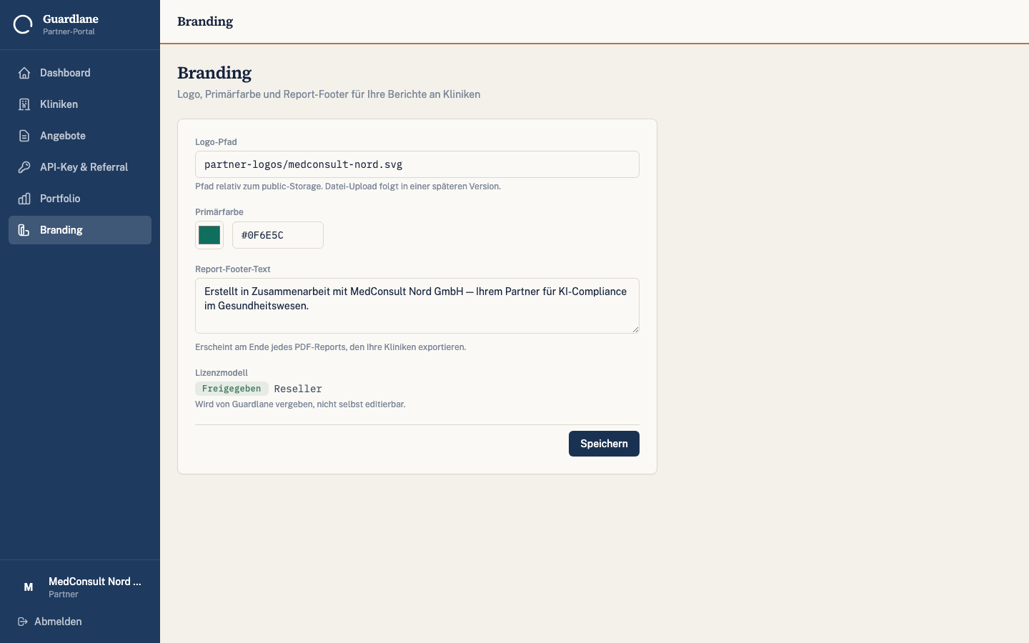 White-label branding settings